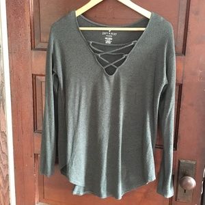 Soft & Sexy Lace-up Sweater
